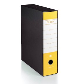 Raccoglitore Nero& Dorso 8 Protocollo Giallo