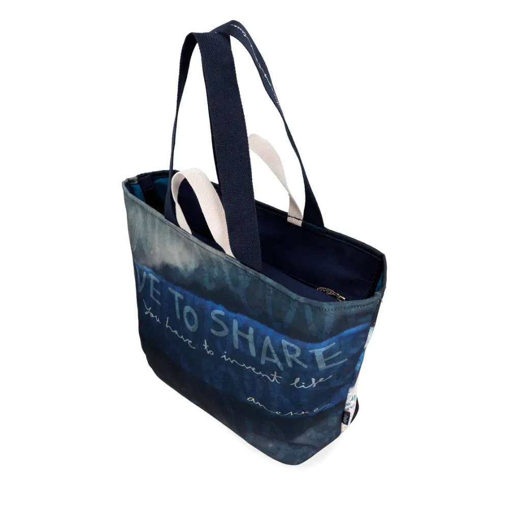 Borsa morbida da spiaggia Anekke Hollywood Blu