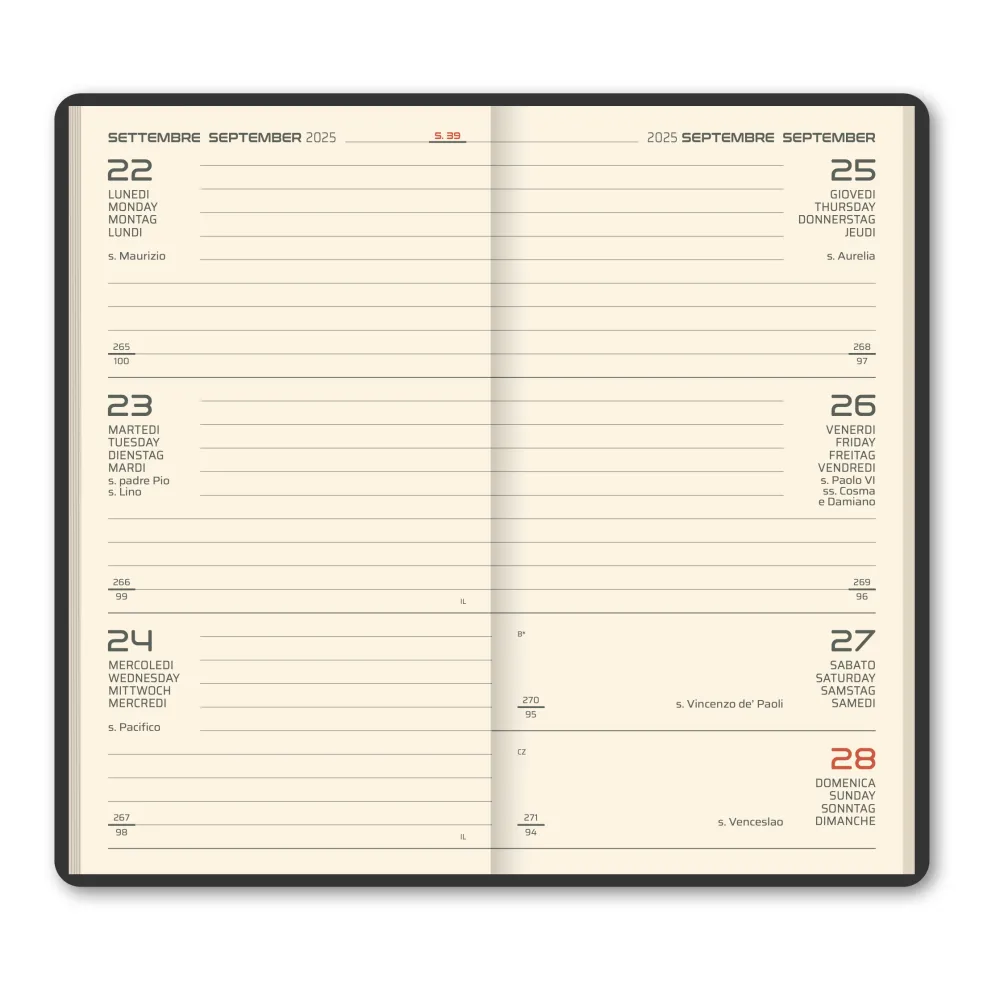 Agenda Settimanale Vericale Cangini Filippi Maiori Blu