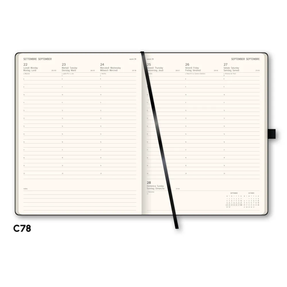 Agenda Settimanale Cangini Filippi Maiori Rossa