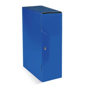 Cartella Portaprogetti in Presspan con Bottone Dorso 10 Blu Scuro