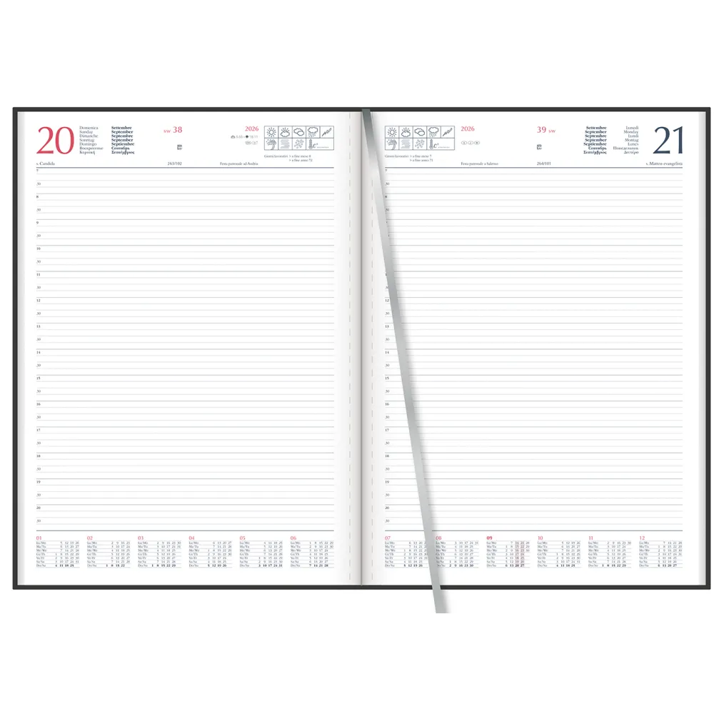 Agenda Giornaliera A4 Cangini Filippi Maiori Azzurra