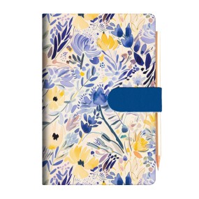 Agenda bigiornaliera Cangini Filippi Fiori Blu