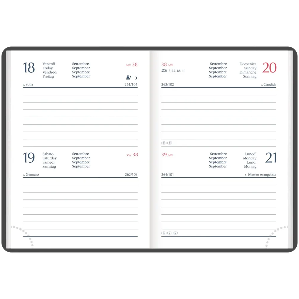 Agenda bigiornaliera Cangini Filippi Copacabana Verde