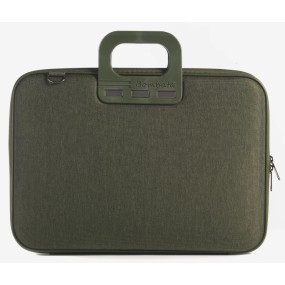 Valigetta Porta PC Nylon 15,6" Bombata Verde Kaki