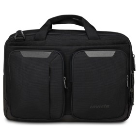 Cartella Porta PC 15,6" con Tracolla Invicta Nero