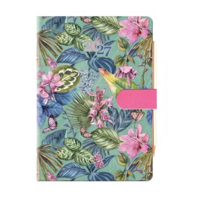 Agenda Giornaliera Cangini Filippi Fiori Verde Acqua