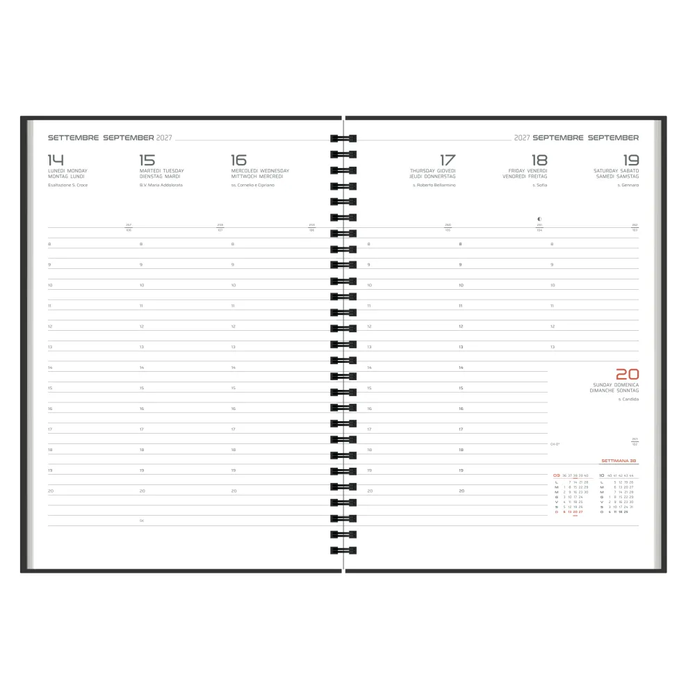 Agenda Settimanale Spiralata Cangini Filippi Marmora Grigia