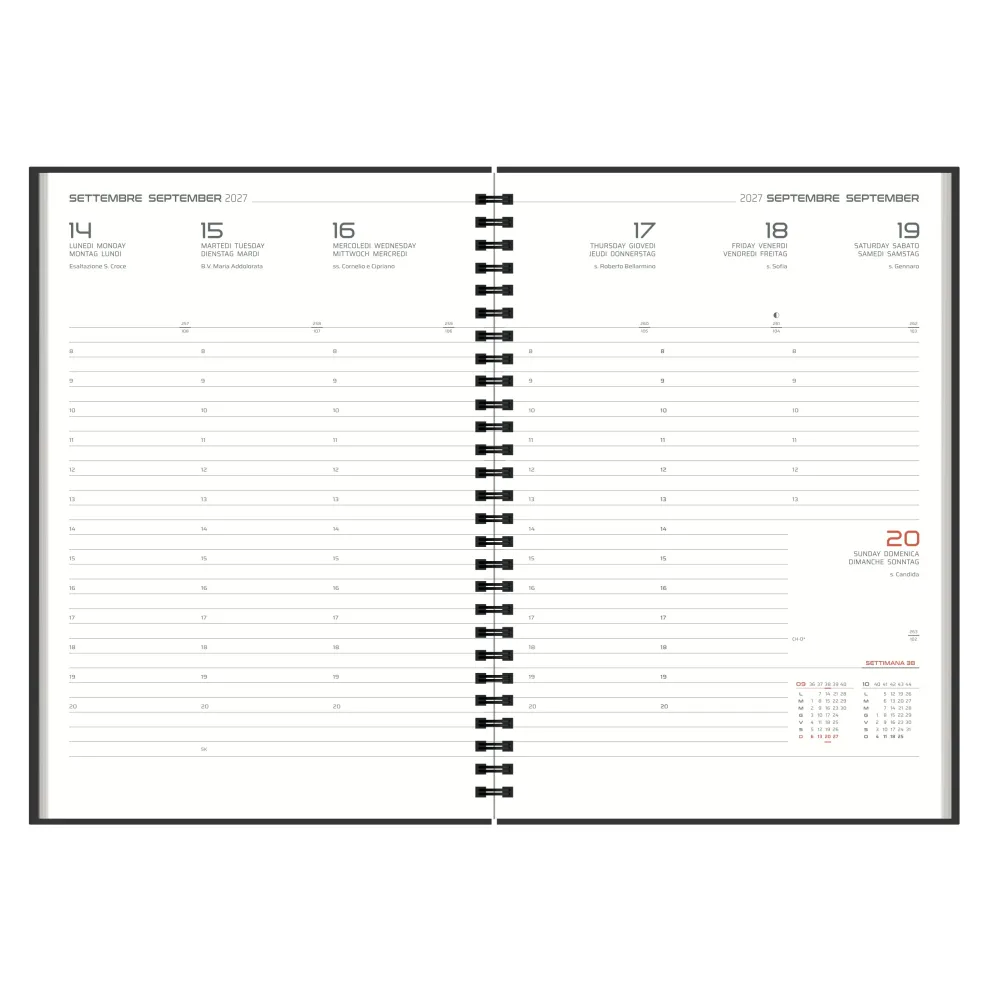 Agenda Settimanale Spiralata Cangini Filippi Marmora Verde Acqua
