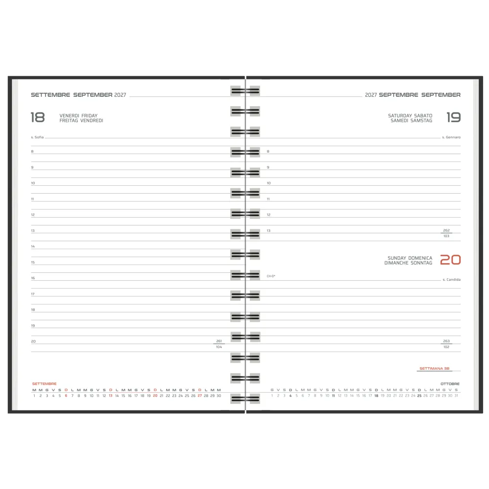 Agenda giornaliera Spiralata Cangini Filippi Bloom Verde