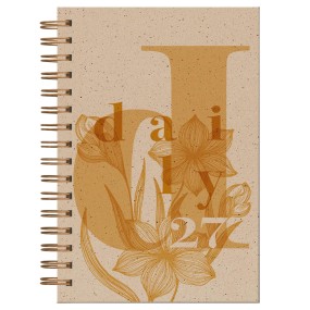 Agenda giornaliera Spiralata Cangini Filippi Bloom Gialla