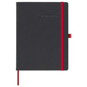 Agenda Settimanale Cangini Filippi Black Color Rossa