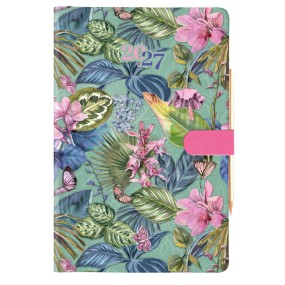 Agenda Giornaliera Cangini Filippi Fiori Verde Acqua